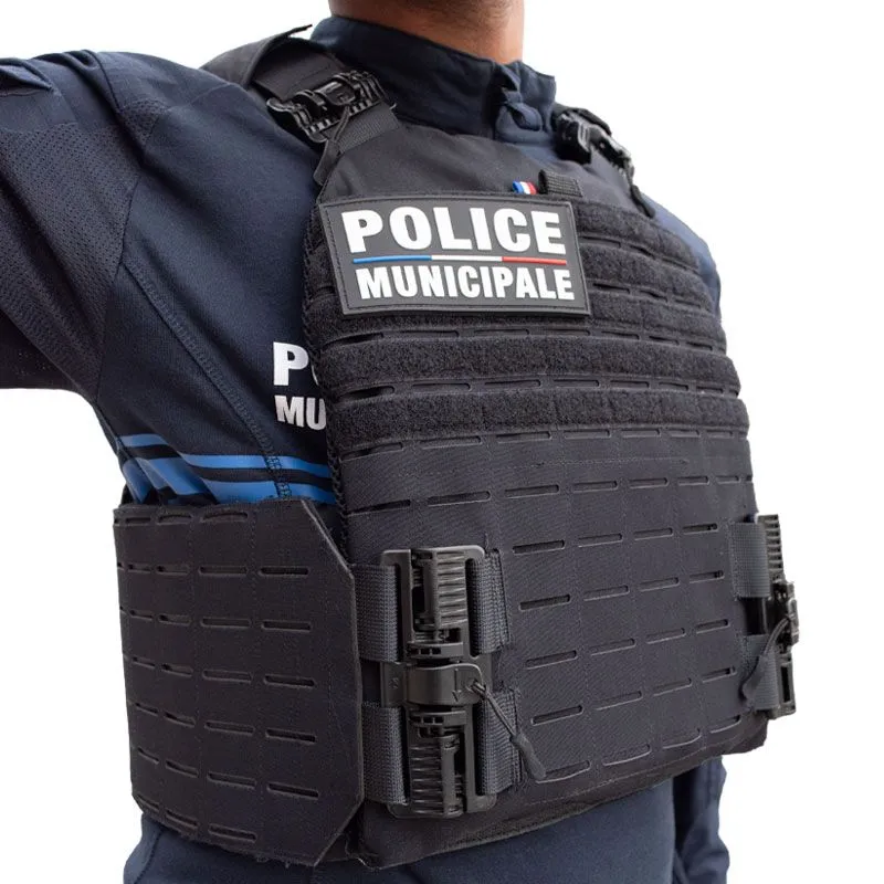 Housse gilet porte plaques pare balles QUICK Release rider (S / M, Sans TAG RFID, Plaques souples)